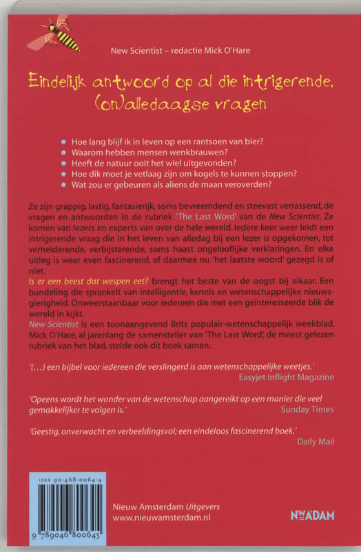 Is Er Een Beest Dat Wespen Eet achterkant