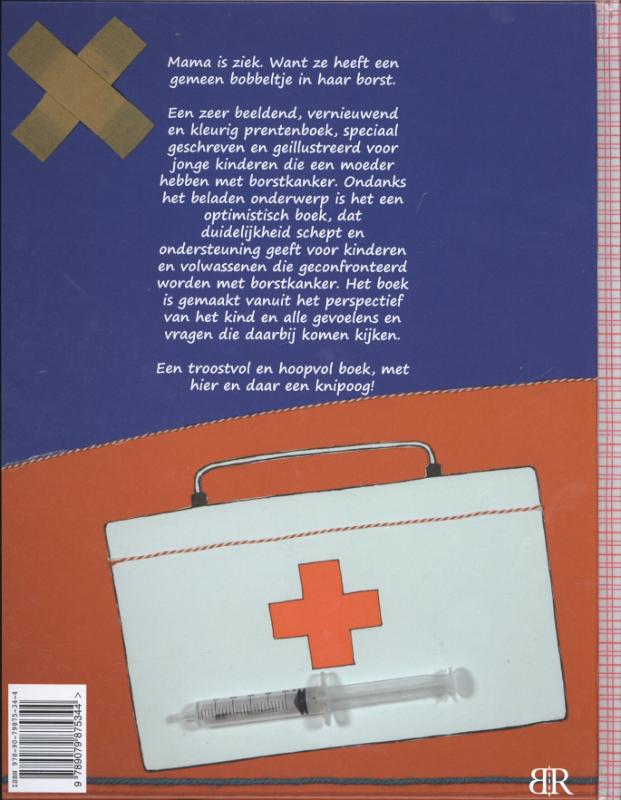 Mama's borst is ziek achterkant