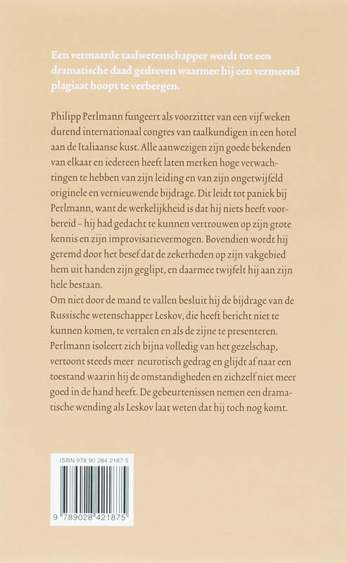 Perlmanns zwijgen achterkant