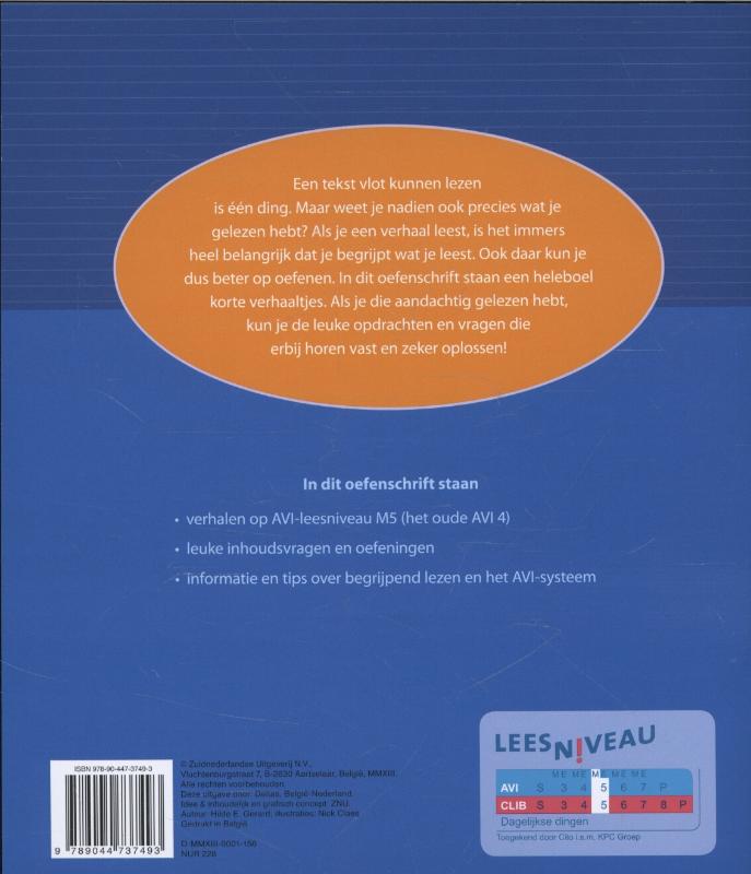 Oefenschrift begrijpend lezen Groep 5 3de leerjaar achterkant