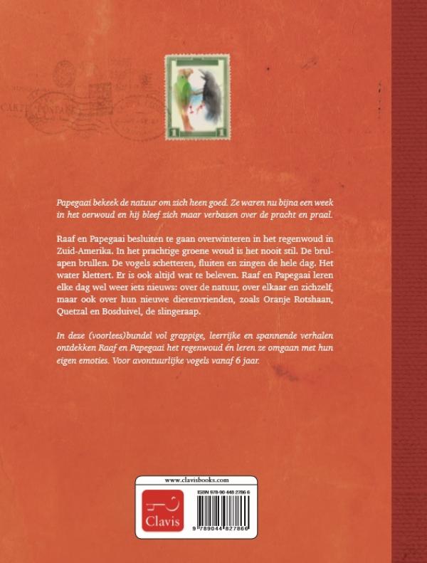 Expeditie regenwoud / Raaf en Papegaai achterkant