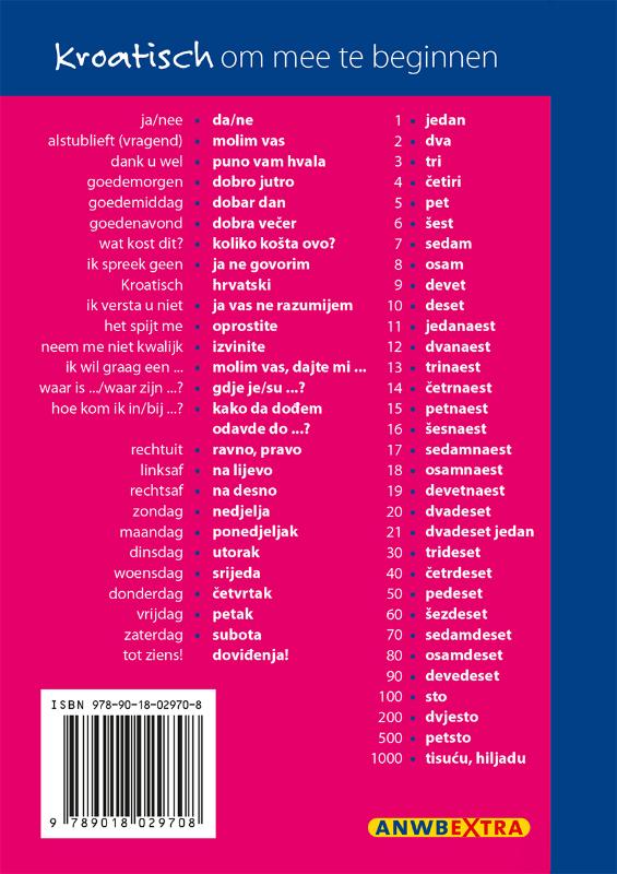 Kroatisch / ANWB taalgids achterkant