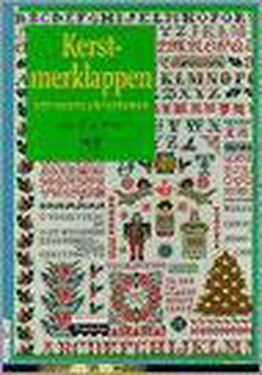 Cantecleer textielcahier Kerst-merklappen met borduurpatronen