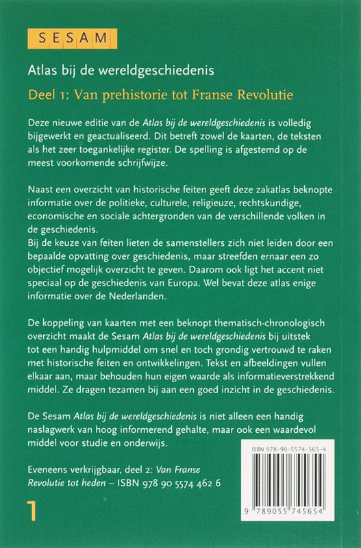 Sesam Atlas bij de Wereldgeschiedenis 1 achterkant