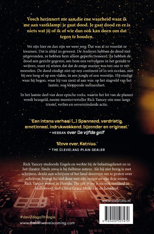 De laatste ster / De vijfde golf-trilogie / 3 achterkant