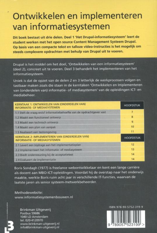 Ontwikkelen en implementeren van informatiesystemen achterkant