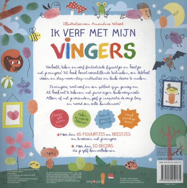 Ik verf met mijn vingers! achterkant