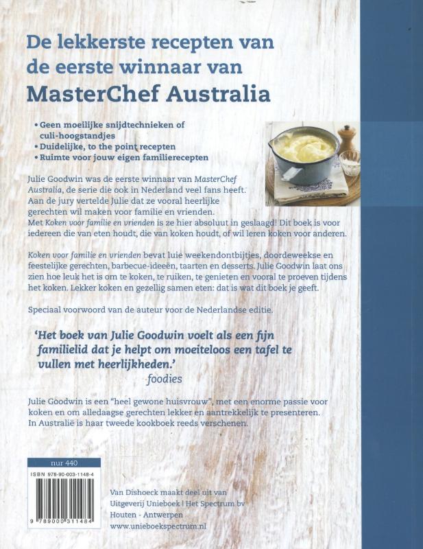 Koken Voor Familie En Vrienden achterkant