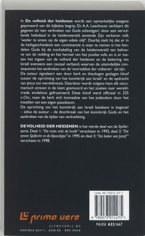 Sjofar-serie 4 - De volheid der heidenen achterkant