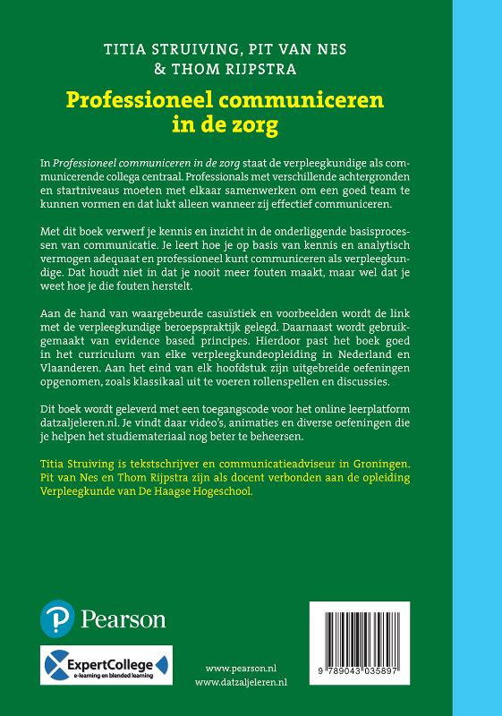 Professioneel communiceren in de zorg achterkant