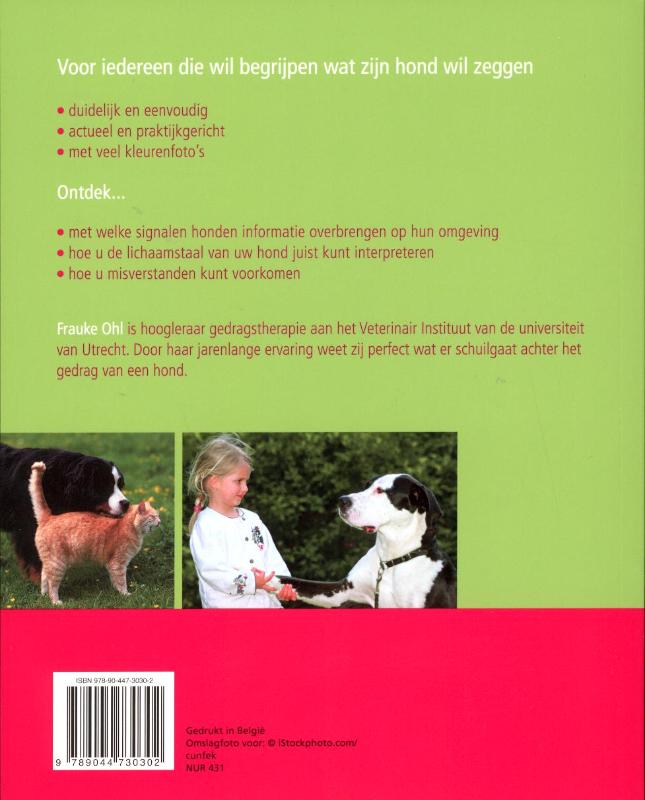 Uw hond beter begrijpen / Raadgever huisdieren achterkant