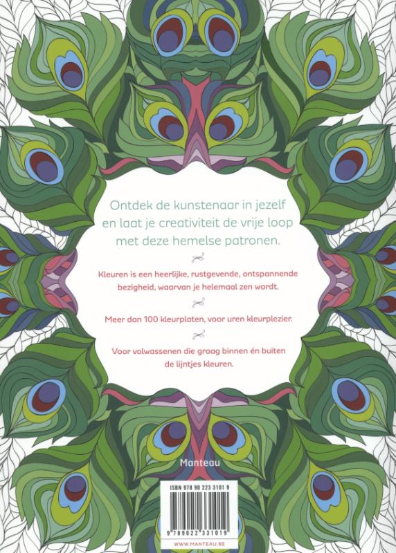 Creatief kleuren voor volwassenen Hemelse patronen achterkant