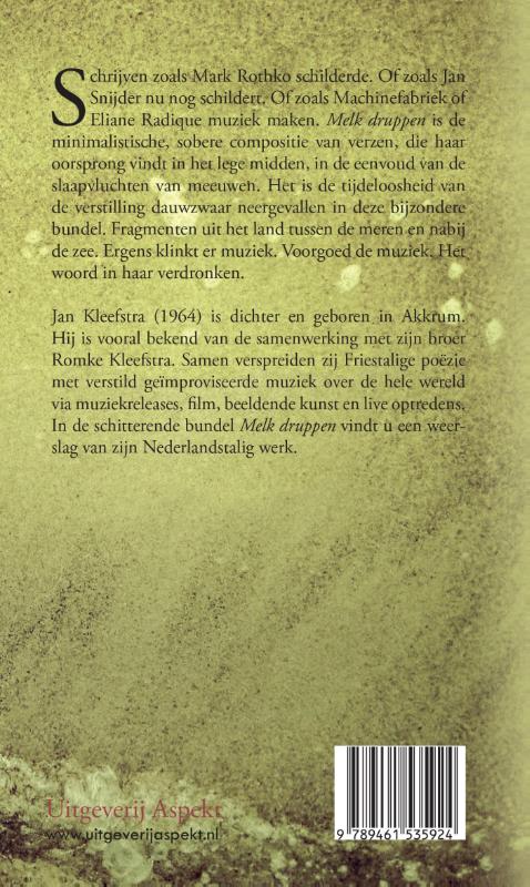 Melk druppen achterkant