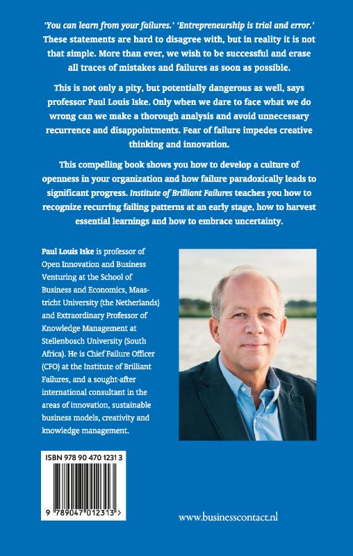 Institute of Brilliant Failures achterkant