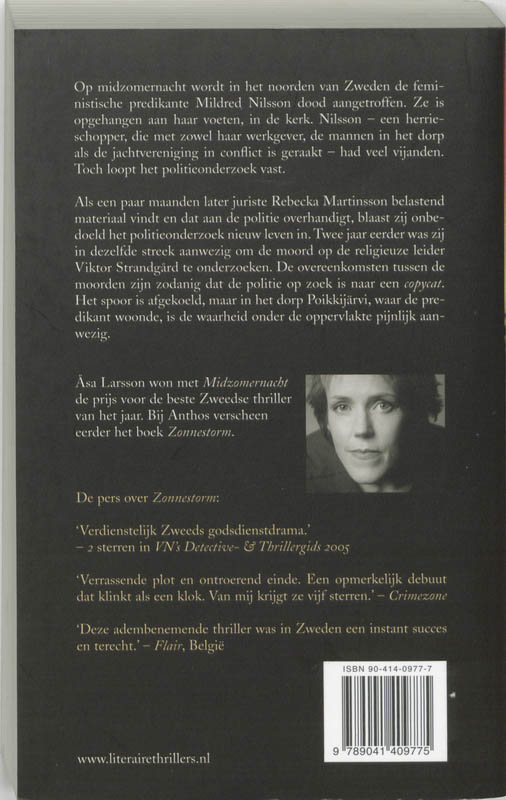 Midzomernacht / Rebecka Martinsson / 5 achterkant