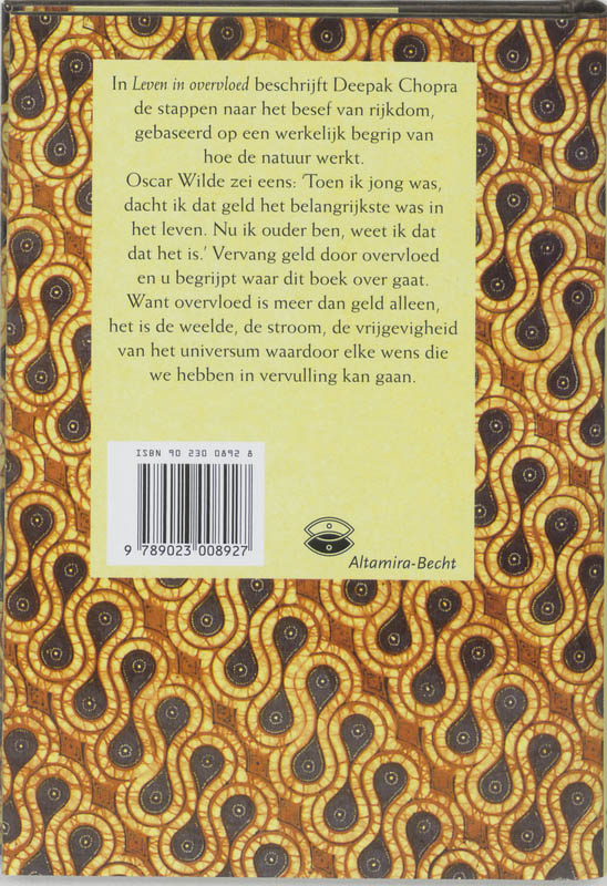 Leven in overvloed achterkant