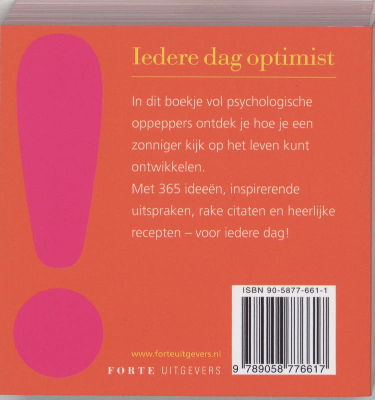 Ieder dag Optimist achterkant