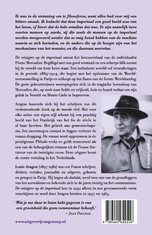 De reizigers op de imperiaal achterkant