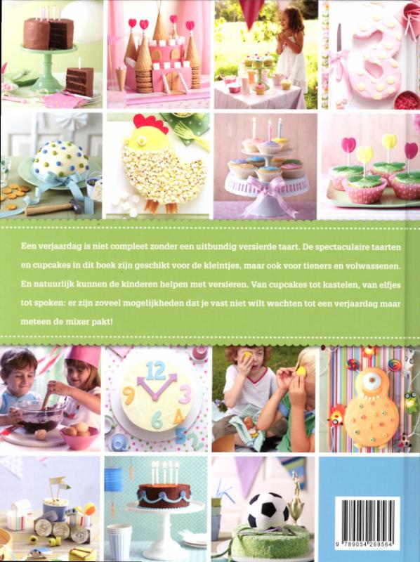Vrolijke taarten voor kids achterkant