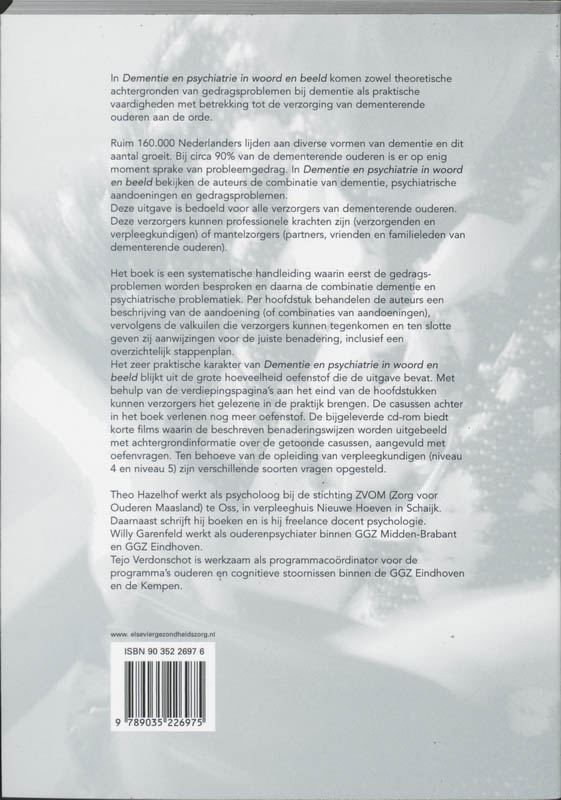 Dementie En Psychiatrie In Woord En Beeld + Cd-Rom achterkant