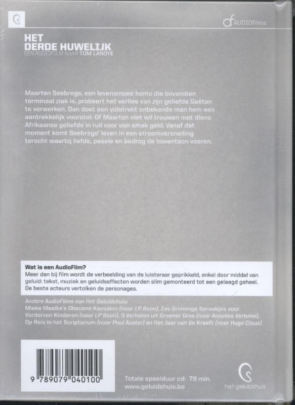 Het derde huwelijk / Audio films achterkant
