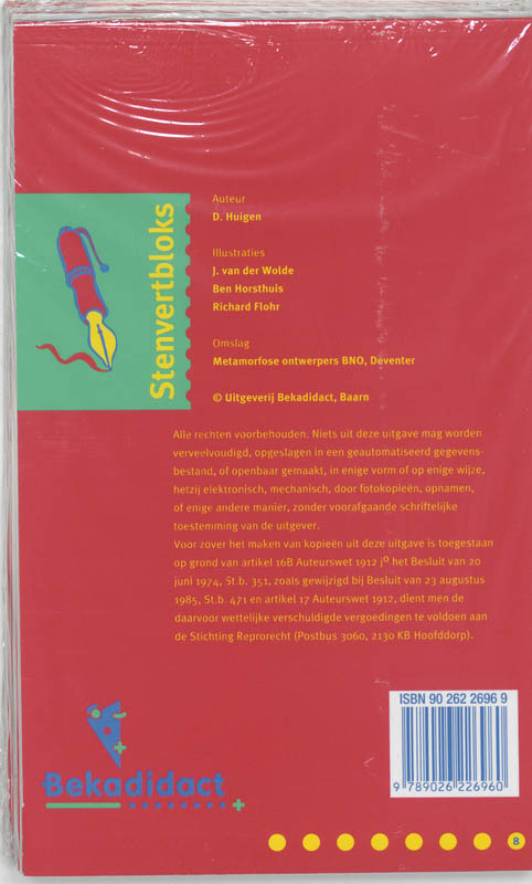 Stenvertblok Rekenen set 5 ex / dl 6 / Stenvertblok achterkant