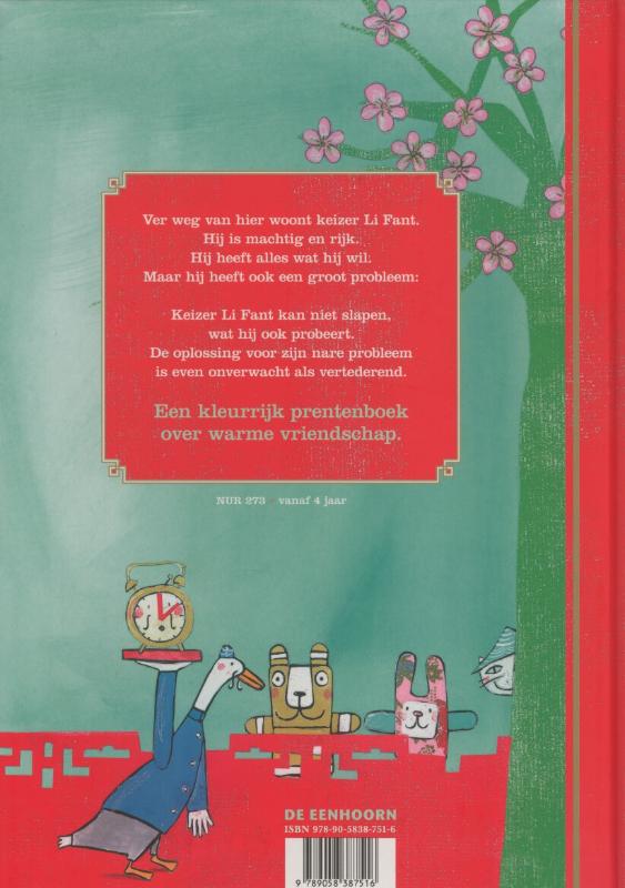 De keizer kan niet slapen achterkant