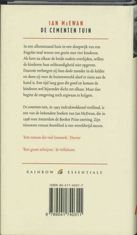 De cementen tuin / Rainbow essentials / 30 achterkant