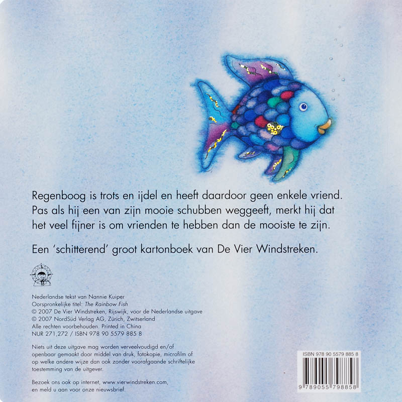 De mooiste vis van de zee - Groot Kartonboek, De mooiste vis van de zee achterkant