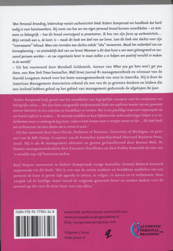 Personal Branding achterkant