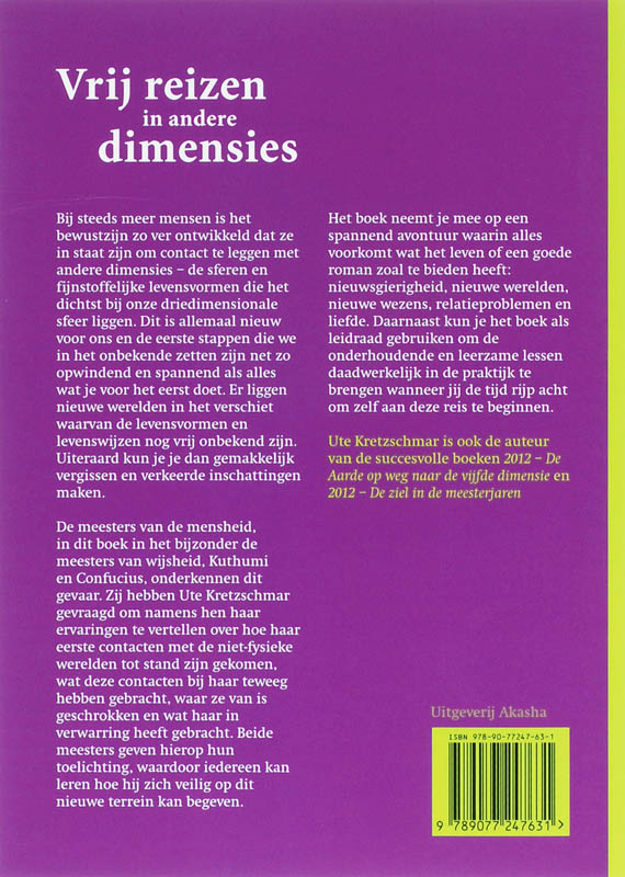 Vrij reizen in andere dimensies achterkant