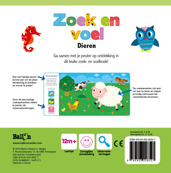 Zoek en voel 0 -   Dieren achterkant