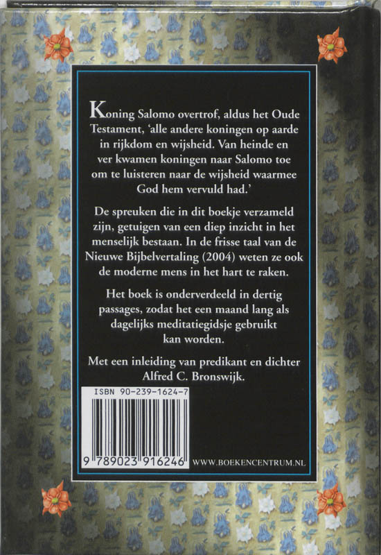 Wijze Woorden Van Salomo achterkant