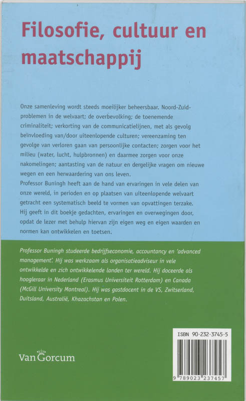 Filosofie, cultuur en maatschappij achterkant