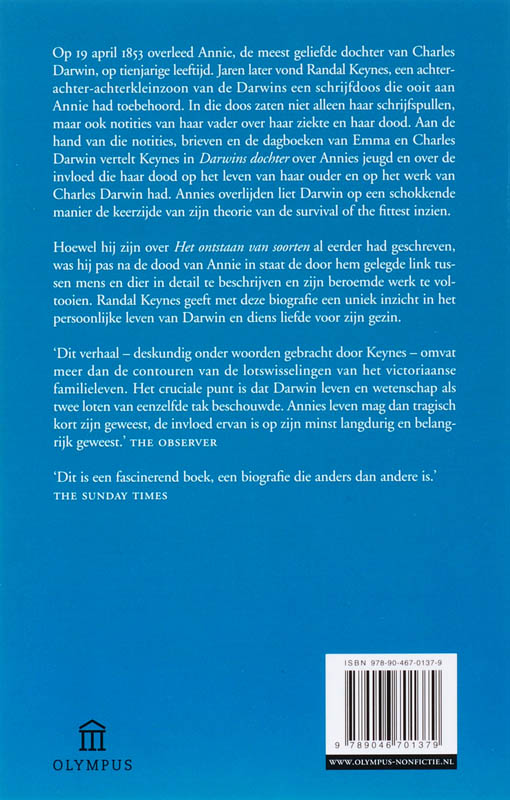 Darwins dochter / Olympus achterkant