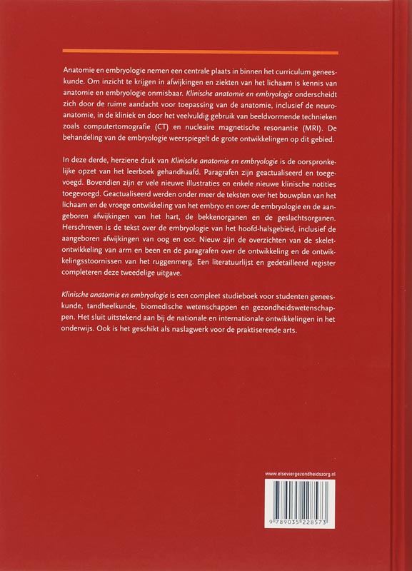 Klinische anatomie en embryologie DEEL 2 achterkant