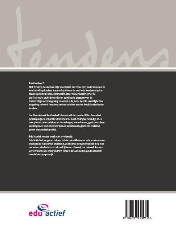 Theorieboek Resiba / 3 en 4 profieldeel / Tendens achterkant
