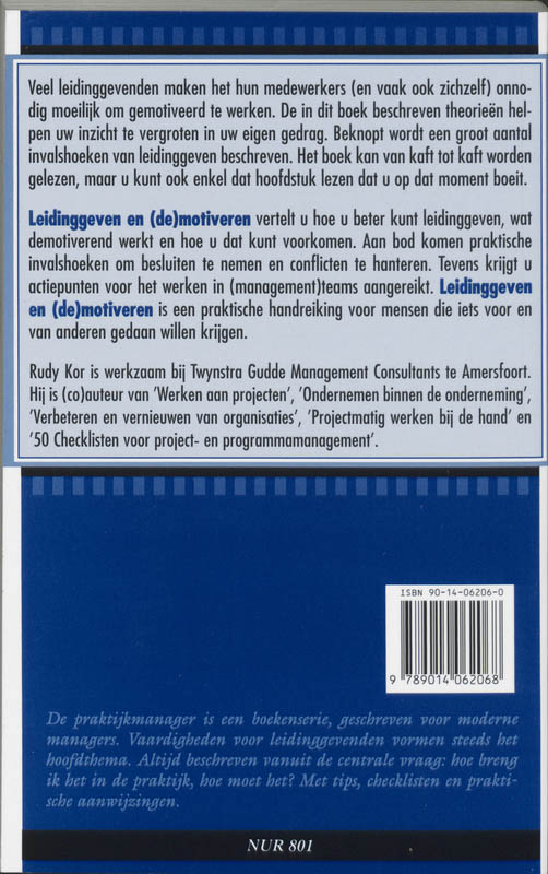 Leidinggeven en (de)motiveren achterkant