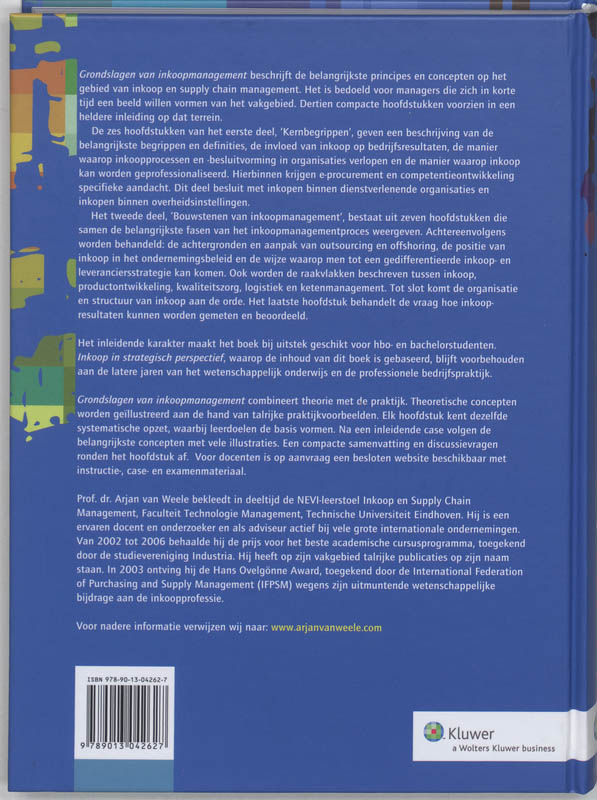 De grondslagen van inkoopmanagement achterkant