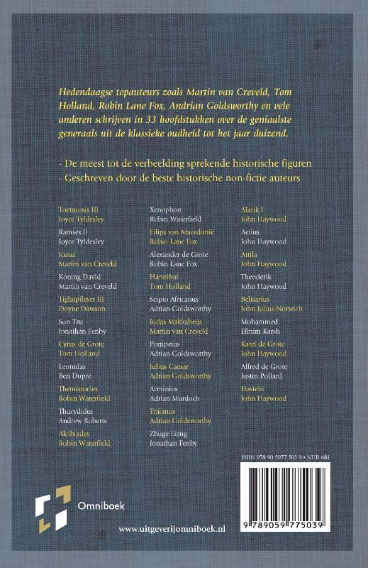 Legendarische Veldheren achterkant