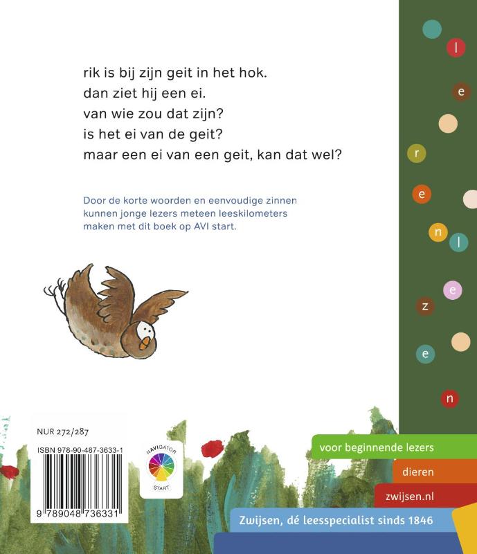 Leren lezen AVI start - een ei van een geit? achterkant