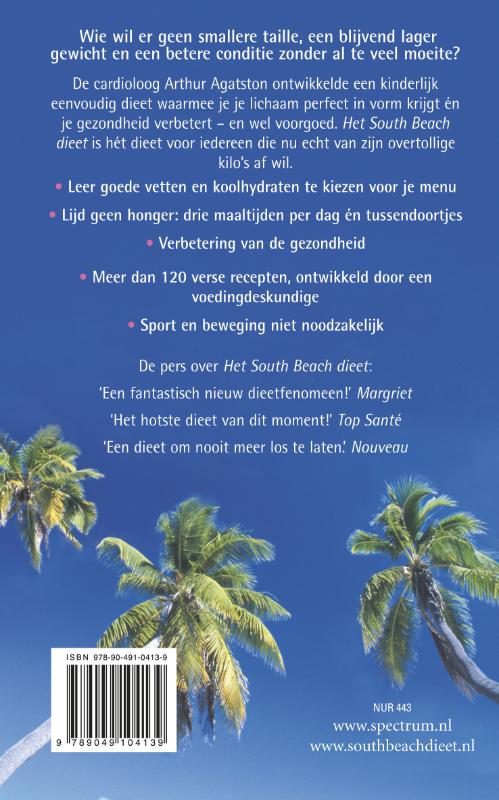 South beach dieet achterkant
