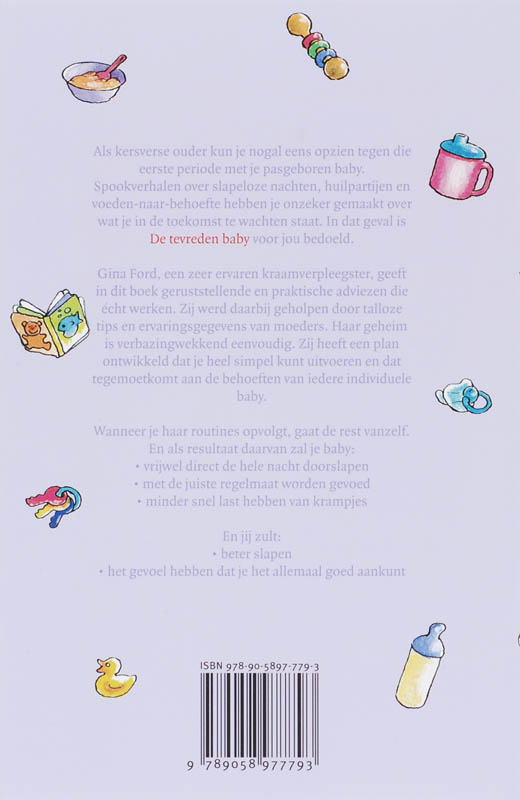 De tevreden baby achterkant