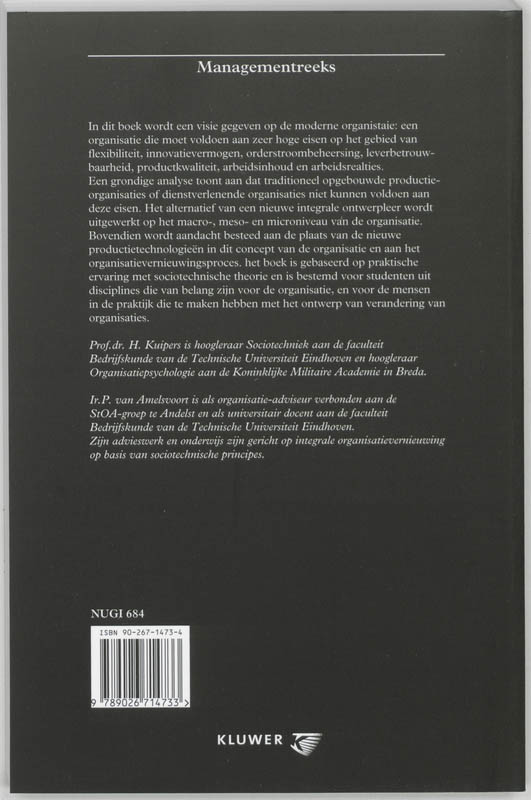 Slagvaardig organiseren / Managementreeks achterkant