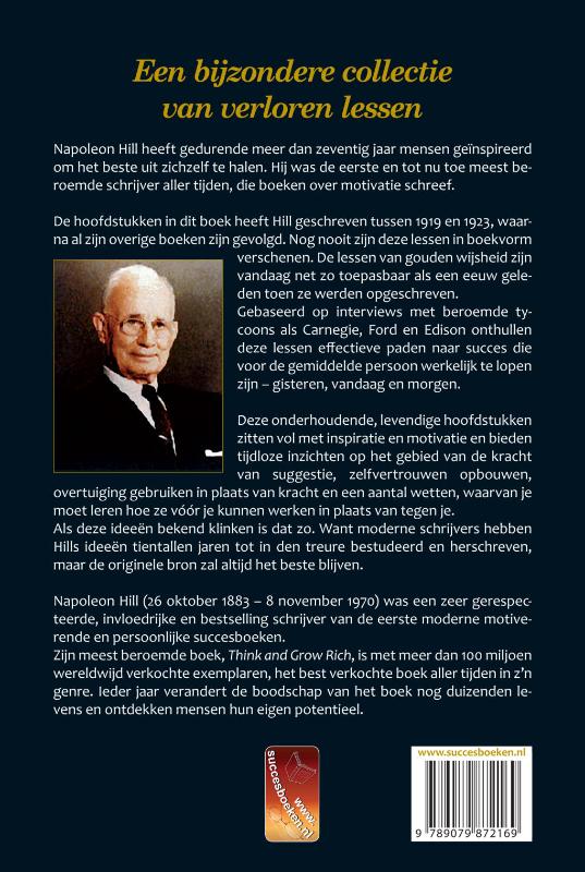 Napoleon Hill's gouden regels achterkant