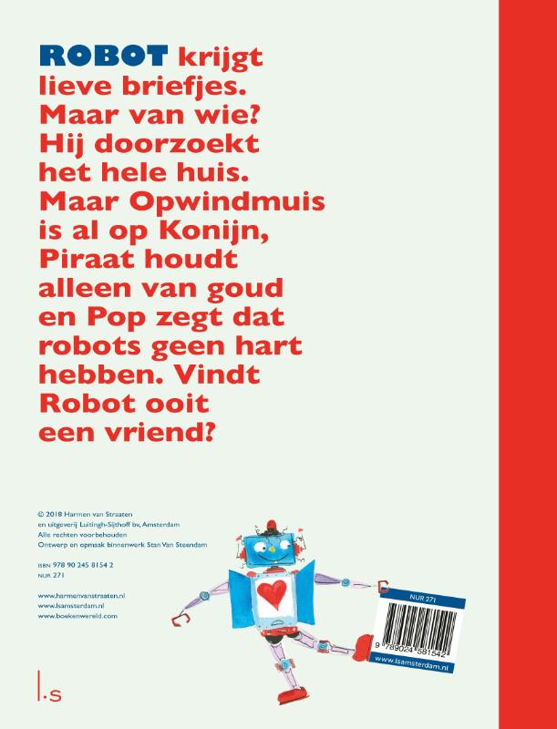 Robot zoekt een vriend achterkant