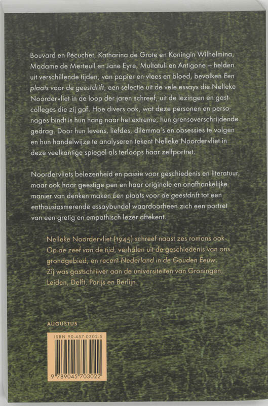 Een plaats voor de geestdrift achterkant