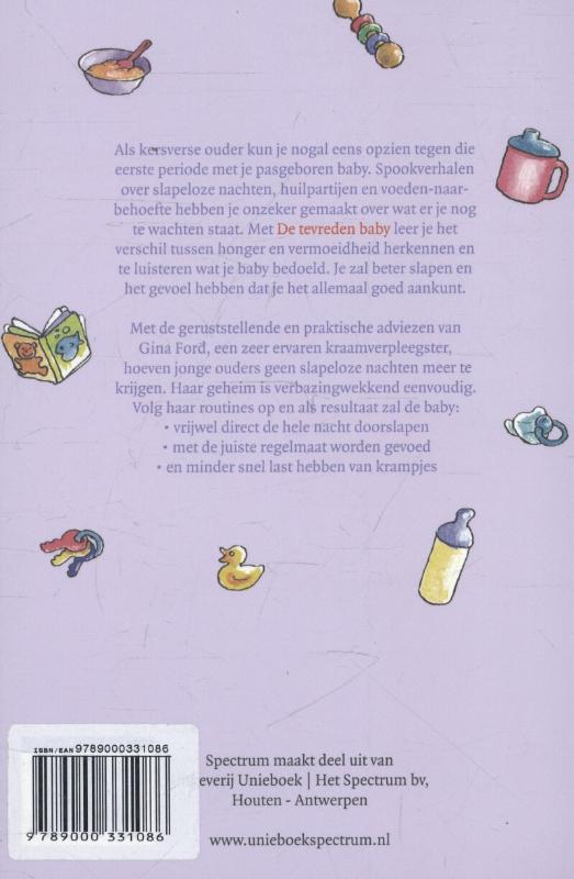 De tevreden baby achterkant