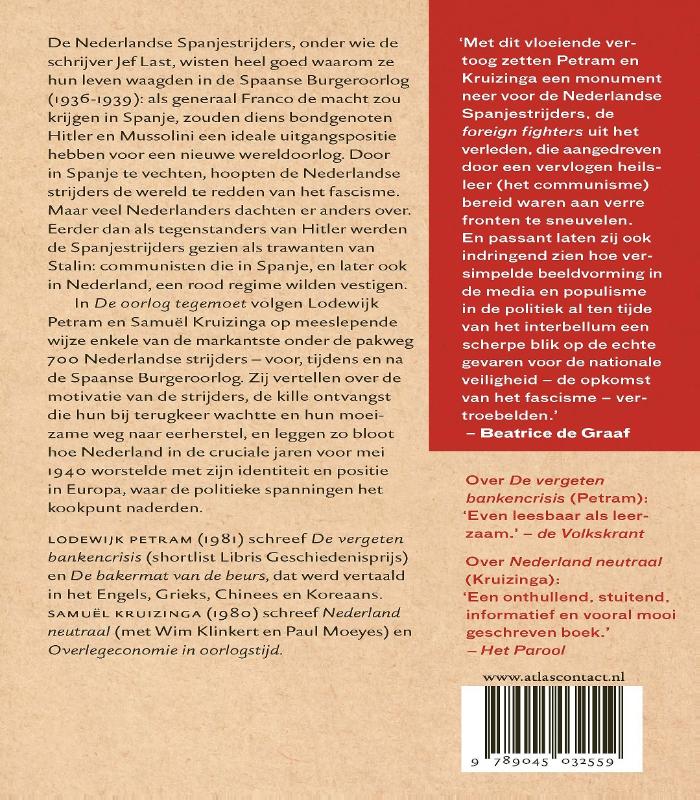 De oorlog tegemoet achterkant