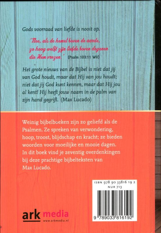 In de palm van gods hand achterkant